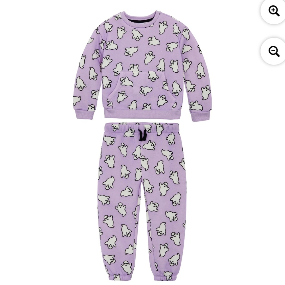 Way To Celebrate Toddler Unisex Purple 2 PC Jogger Set Size 5T